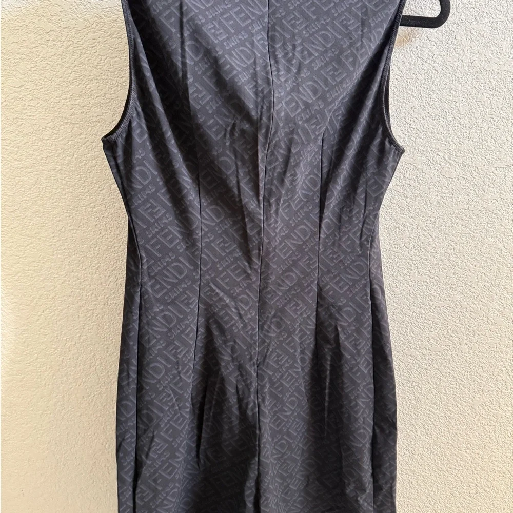 SKIMS X FENDI LOGO BLACK MID THIGH ROMPER SZ XL-Never Worn - Picture 6 of 8